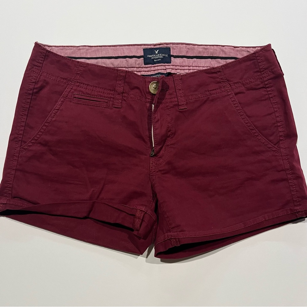 American Eagle Outfitters Women's Dark Red Shorts